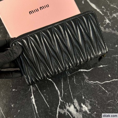 Miu Miu Matelasse Nappa Leather Wallet