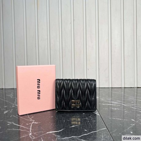 Miu Miu Small Matelassé Nappa Leather Wallet