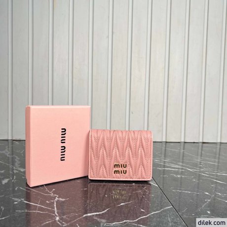Miu Miu Small Matelassé Nappa Leather Wallet