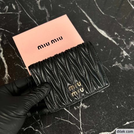 Miu Miu Small Matelassé Nappa Leather Wallet