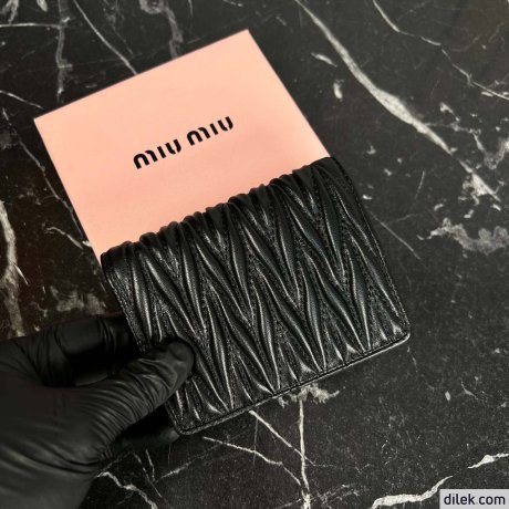 Miu Miu Small Matelassé Nappa Leather Wallet