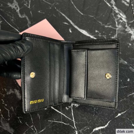 Miu Miu Small Matelassé Nappa Leather Wallet