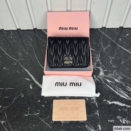 Miu Miu Small Matelassé Nappa Leather Wallet