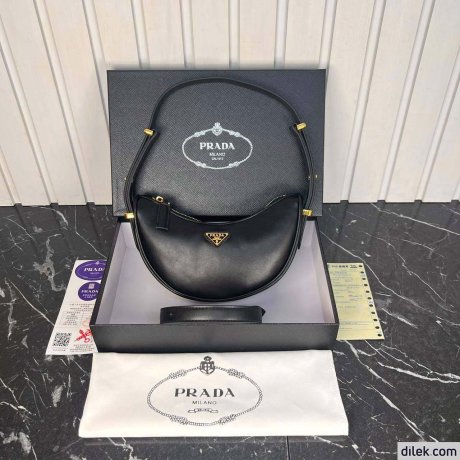 Prada Arque Leather Shoulder Bag