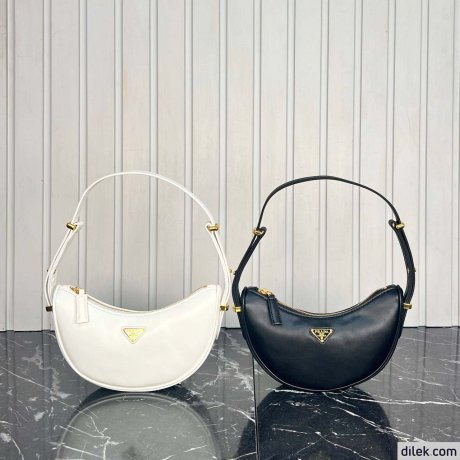 Prada Arque Leather Shoulder Bag