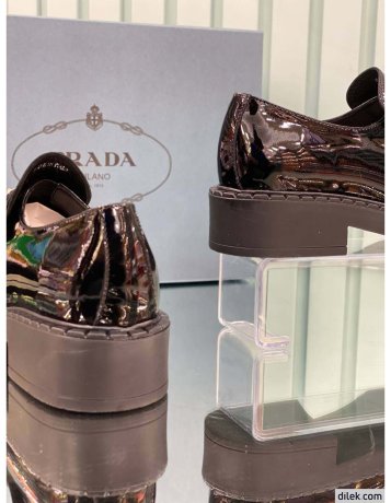 Prada Chocolate Brushed Leather Loafers