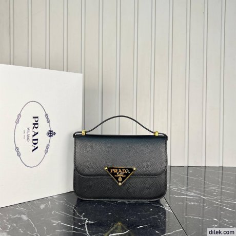 Prada Embleme Saffiano Shoulder Bag