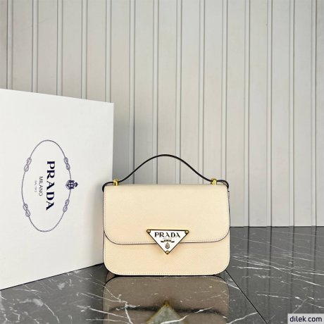 Prada Embleme Saffiano Shoulder Bag