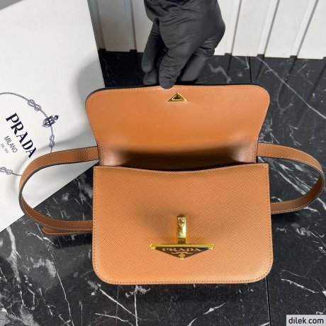 Prada Embleme Saffiano Shoulder Bag