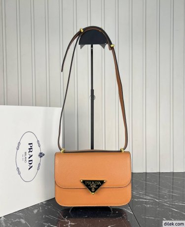 Prada Embleme Saffiano Shoulder Bag