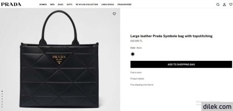 Prada Large Leather Symbole Bag