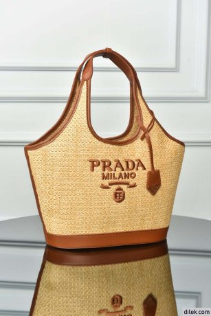Prada Linen Tote Bag