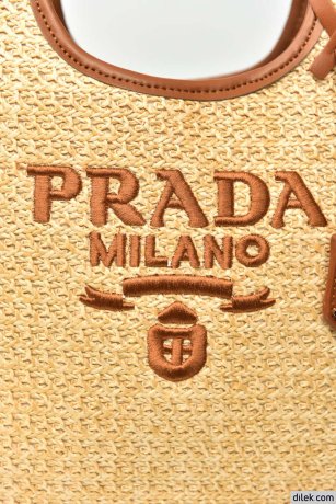 Prada Linen Tote Bag