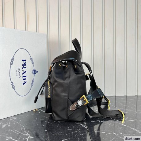 Prada Medium Re-Nylon And Brushed Leather Backpack