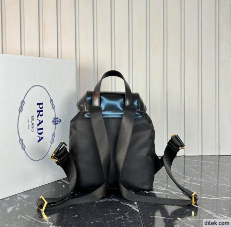 Prada Medium Re-Nylon And Brushed Leather Backpack