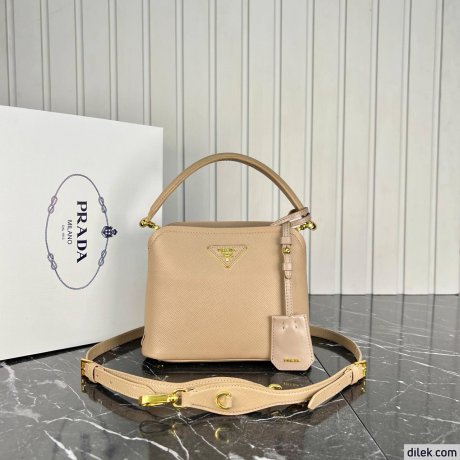 Prada Panier Medium Saffiano Leather Bag