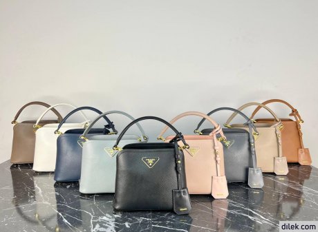 Prada Panier Medium Saffiano Leather Bag