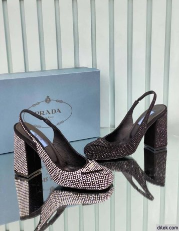 Prada Patent Stone Pumps