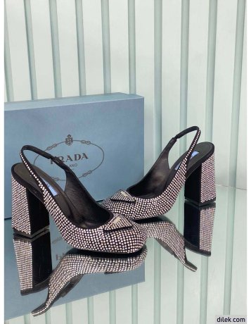 Prada Patent Stone Pumps