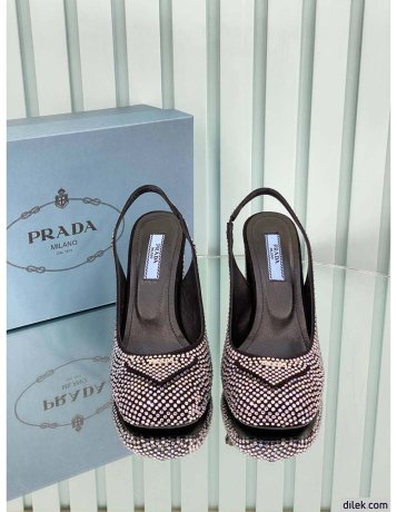 Prada Patent Stone Pumps
