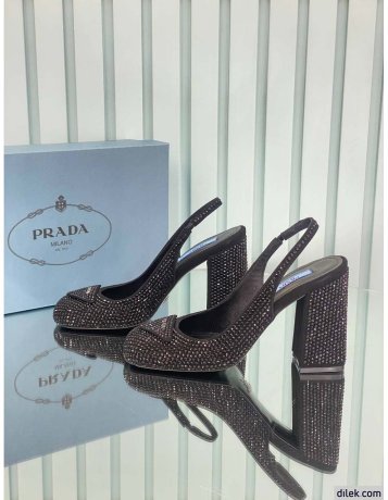 Prada Patent Stone Pumps
