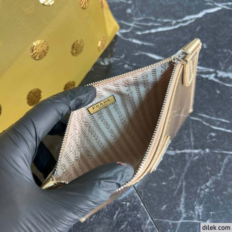 Prada Polka-dot Mesh Tote Bag