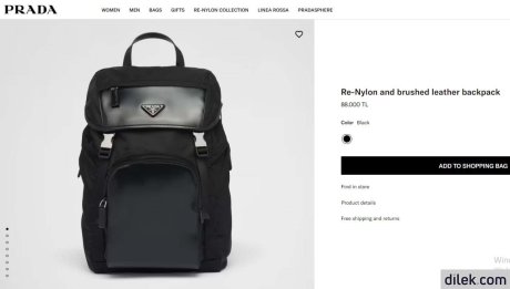 Prada Re-Nylon And Brushed Leather Backpack