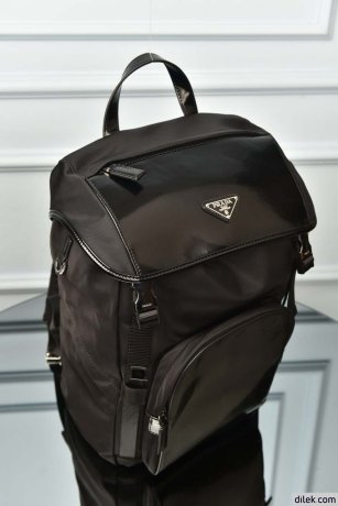 Prada Re-Nylon And Brushed Leather Backpack