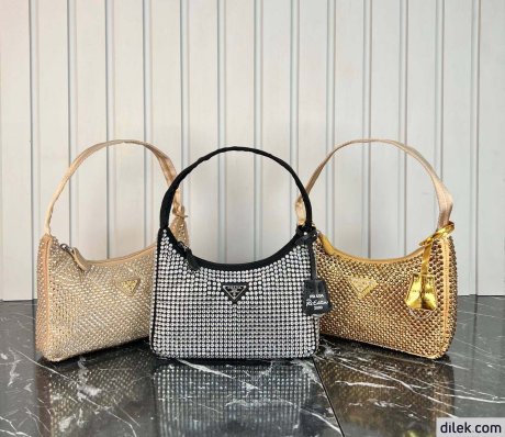 Prada Satin Mini-Bag With Crystals