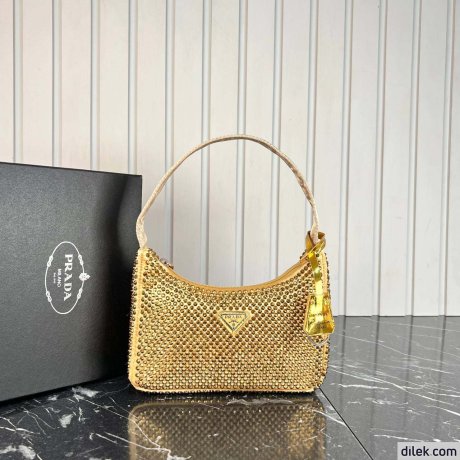 Prada Satin Mini-Bag With Crystals