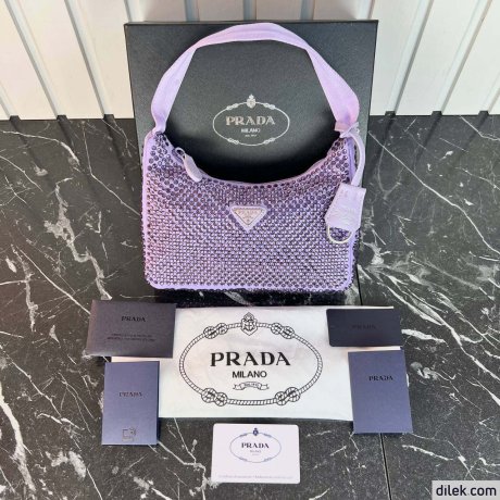 Prada Satin Mini-Bag With Crystals