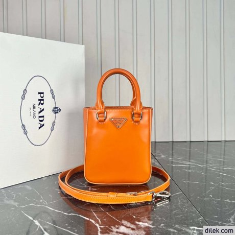 Prada Small Brushed Leather Tote