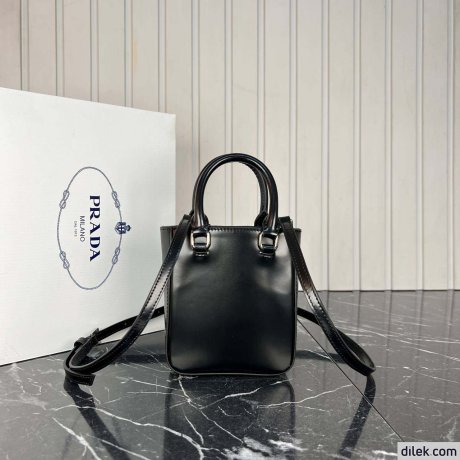 Prada Small Brushed Leather Tote