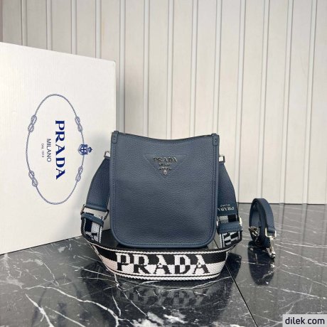 Prada Small Leather Hobo Bag