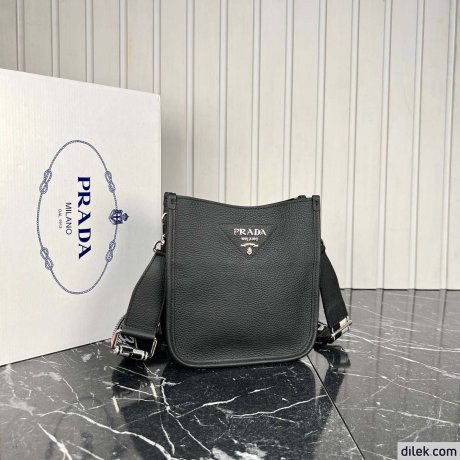 Prada Small Leather Hobo Bag