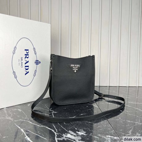 Prada Small Leather Hobo Bag