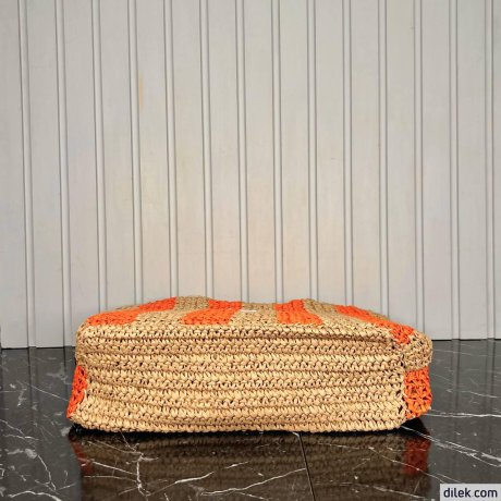 Prada Small Raffia Tote Bag