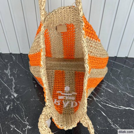 Prada Small Raffia Tote Bag