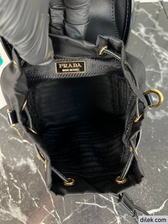 Prada Small Re-Nylon And Brushed Leather Backpack