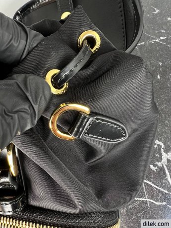 Prada Small Re-Nylon And Brushed Leather Backpack