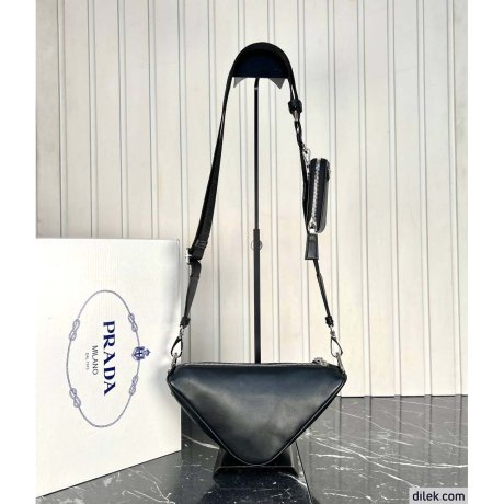 Prada Triangle Leather Mini Bag