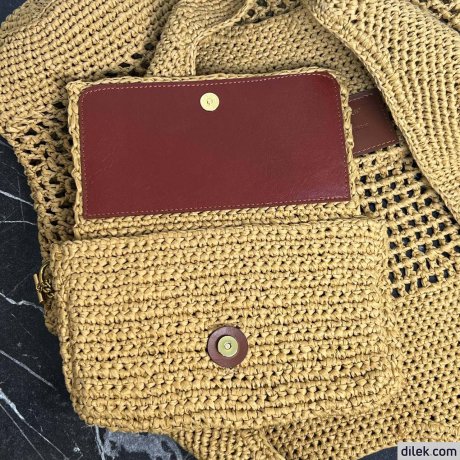 Saint Laurent Icare In Raffia