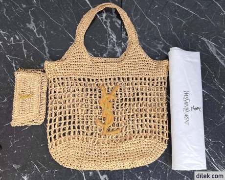 Saint Laurent Icare In Raffia