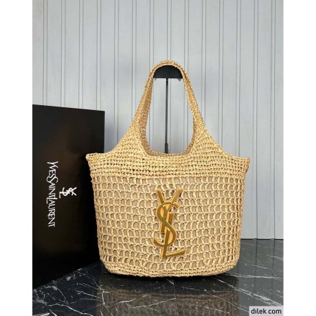 Saint Laurent Icare In Raffia