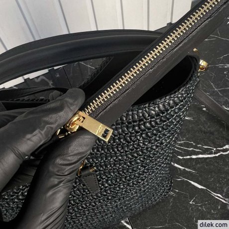 Saint Laurent Le 37 Raffia Bucket Bag