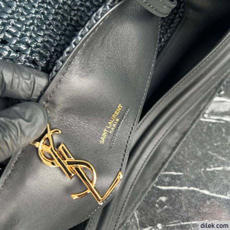 Saint Laurent Le 37 Raffia Bucket Bag