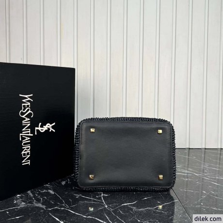 Saint Laurent Le 37 Raffia Bucket Bag