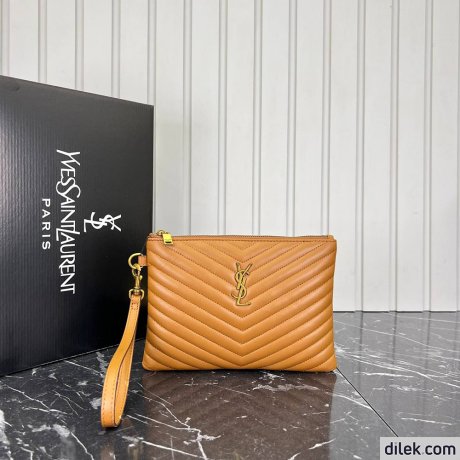 Saint Laurent Monogram Leather Pouch