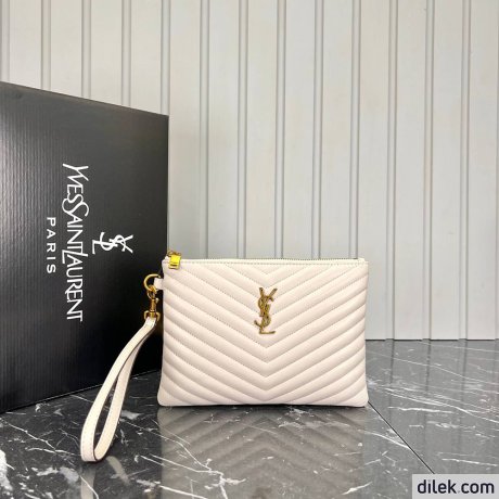 Saint Laurent Monogram Leather Pouch