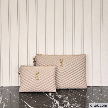 Saint Laurent Monogram Leather Pouch